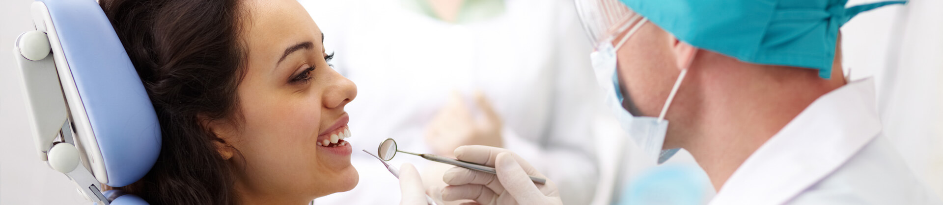 Closeup of a patient receiving dental treatment